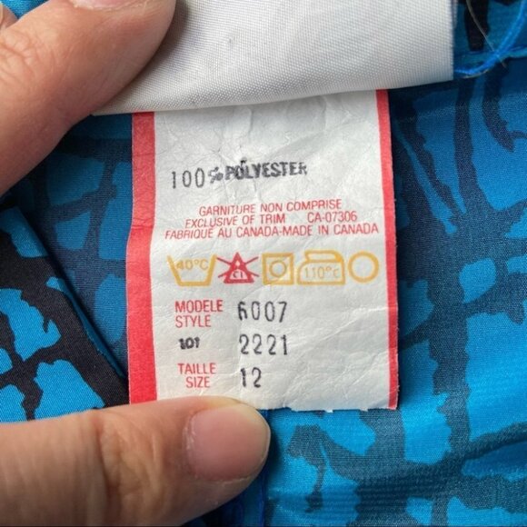 Vintage Les Modes JMS Abstract Check Print Button Down Blouse - Picture 8 of 13